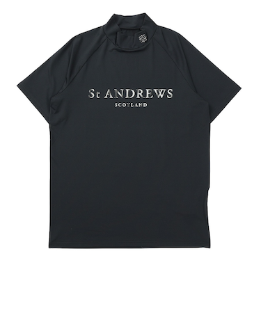 セントアンドリュース(ST.ANDREWS)ゴルフ 半袖 メンズ ポリエステル ベア天竺ハイネック 042-6167351-010