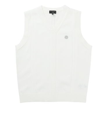 セントアンドリュース（ST.ANDREWS）ゴルフウェア 9Gケーブル Vネック ニット ベスト プルオーバー 042-6173251-030