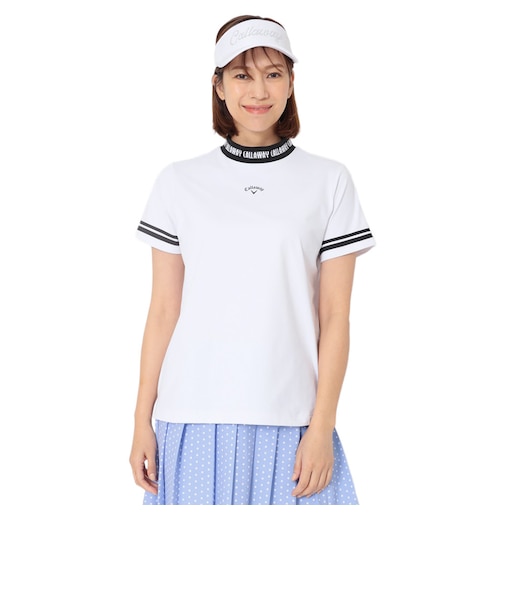 キャロウェイ（CALLAWAY）ゴルフウェア  UVカット裏クール半袖モックネックシャツ C26134206-1030