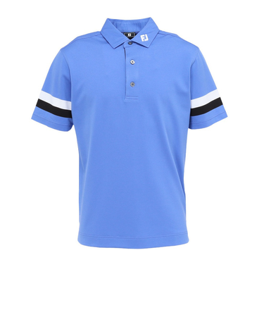 ゴルフウェア スリーブ ストライプ ストレッチ 鹿の子半袖シャツ 40217