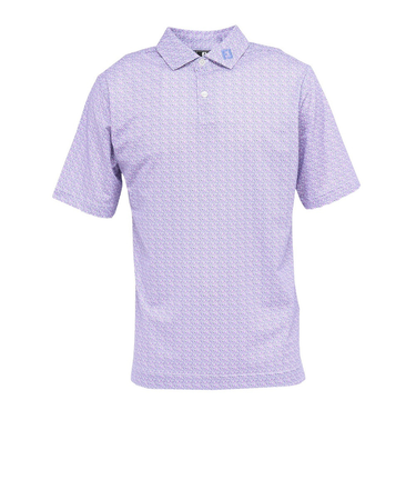 ゴルフウェア フローラルマーク ストレッチ ライル 半袖シャツ 40183