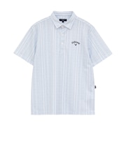 キャロウェイ（CALLAWAY）ゴルフウェア かざあなメッシュストライプ総柄半袖シャツ C26134124-1111