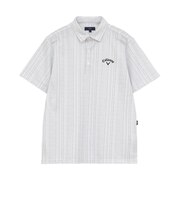 キャロウェイ（CALLAWAY）ゴルフウェア かざあなメッシュストライプ総柄半袖シャツ C26134124-1020