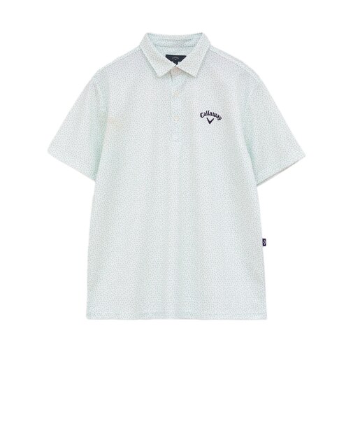キャロウェイ（CALLAWAY）ゴルフウェア かざあなメッシュ小ヤシの木総柄半袖シャツ C26134125-1130