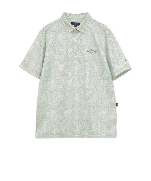 キャロウェイ（CALLAWAY）ゴルフウェア かざあなメッシュシャンブレー柄半袖シャツ C26134127-1130