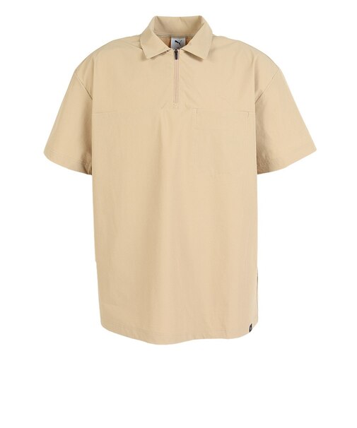 プーマ（PUMA）ゴルフウェア プーマゴルフクラブ シアサッカー ハーフジップ半袖ポロシャツ 638997-02