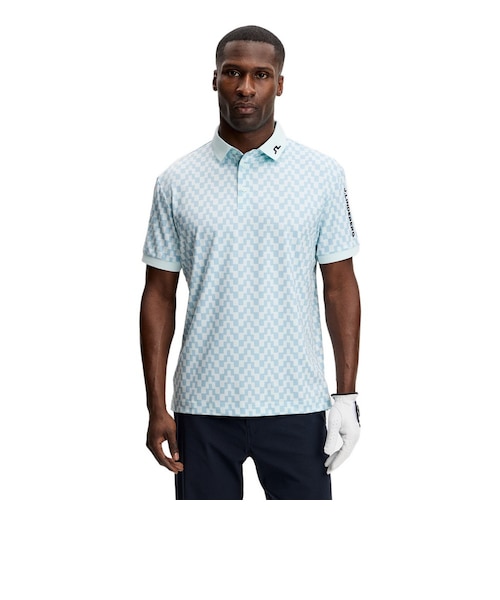 J.LINDEBERG TOUR COLLECTION ジャカード柄スリムポロ J.LINDEBERG（ジェイリンドバーグ）TOUR COLLECTION ジャカード柄
