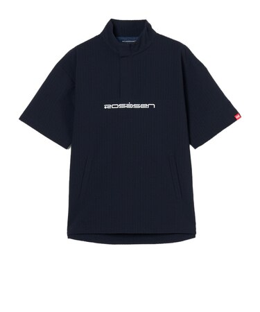 ROSASEN（ROSASEN）モックネック ゴルフ シアサッカー 半袖プルオーバー 044-25344-26SS-098