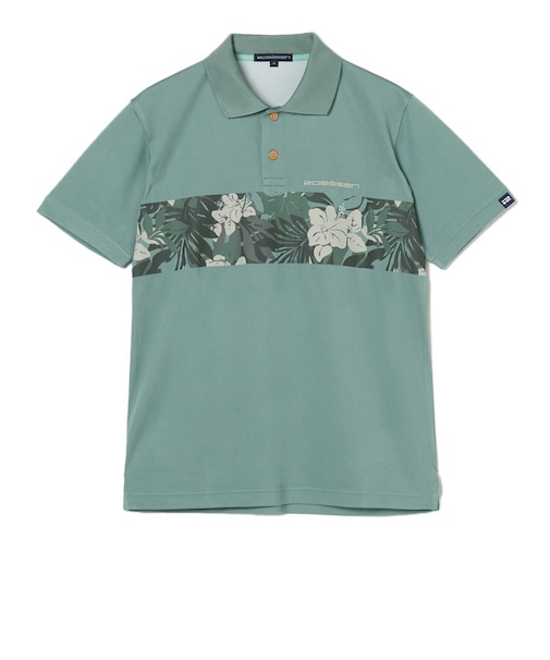 ROSASEN（ROSASEN）ゴルフウェア ハダサラ冷感プリント半袖ポロシャツ 044-25443-26SS-025