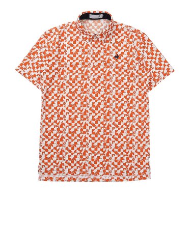 ルコックスポルティフ（lecoqsportif）ゴルフウェア ルースタータイル柄半袖シャツ LG6SHS02M OR00