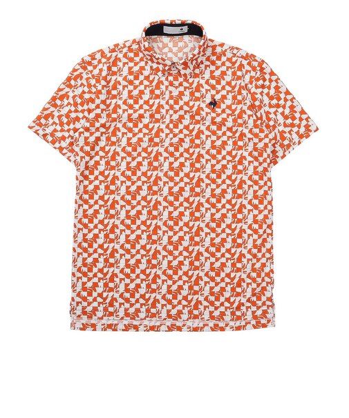 ルコックスポルティフ（lecoqsportif）ゴルフウェア ルースタータイル柄半袖シャツ LG6SHS02M OR00