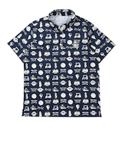 マンシング（MUNSING）ゴルフウェア モチーフプリント 半袖ポロシャツ MG6SHS31L NV00