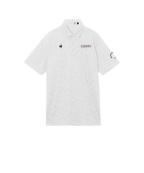 ルコックスポルティフ（lecoqsportif）ゴルフウェア トライアングルジャカード半袖シャツ LG6SHS01M WH00