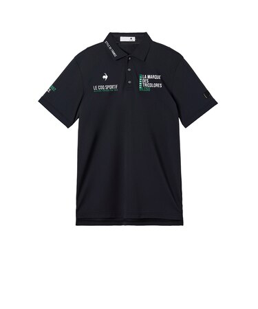 ルコックスポルティフ（lecoqsportif）ゴルフウェア 吸汗速乾 マークデザイン半袖シャツ LG6SHS00M BK00
