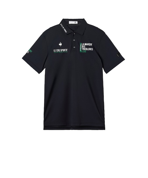 ルコックスポルティフ（lecoqsportif）ゴルフウェア 吸汗速乾 マークデザイン半袖シャツ LG6SHS00M BK00