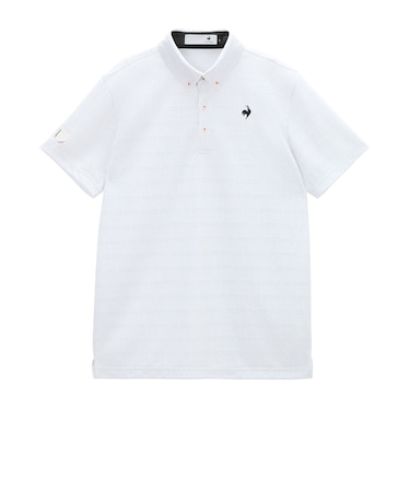 ルコックスポルティフ（lecoqsportif）ゴルフウェア ロゴボーダー柄半袖シャツ LG6SHS03M WH00
