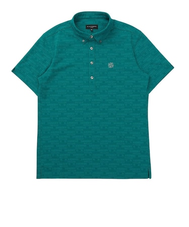 セントアンドリュース(ST.ANDREWS)ゴルフウェア ロゴボーダー ジャガード 半袖ポロシャツ 042-6160551-140