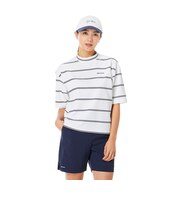 テーラーメイド（TAYLORMADE）モックネック ゴルフ 半袖 リラックスボーダー半袖モック M24247-TL818