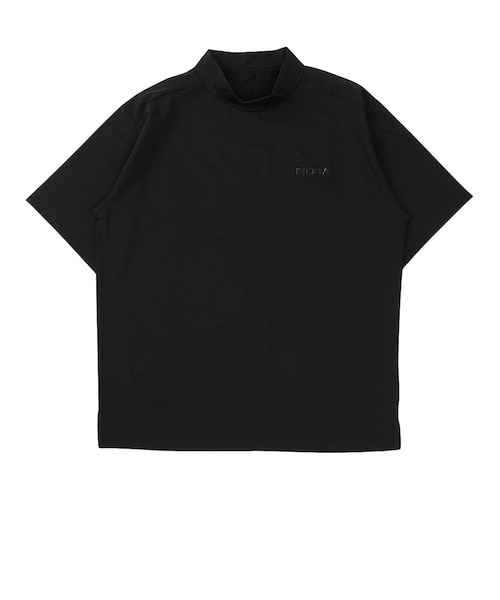 希少】ANEWGOLFモックネックゴルフシャツ Lサイズ 半袖 ブラック