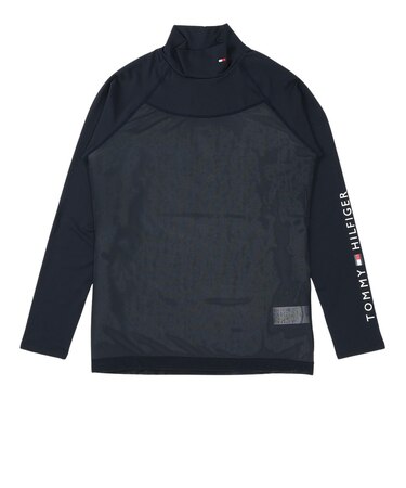 長袖 モックネックメッシュ インナーシャツ THLA535-NVY
