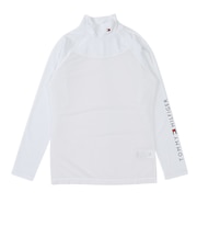 長袖 モックネックメッシュ インナーシャツ THLA535-WHT