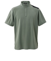 本間ゴルフ（HONMA）モックネック ゴルフ 半袖 ハーフジップシャツ 631-317121X GR