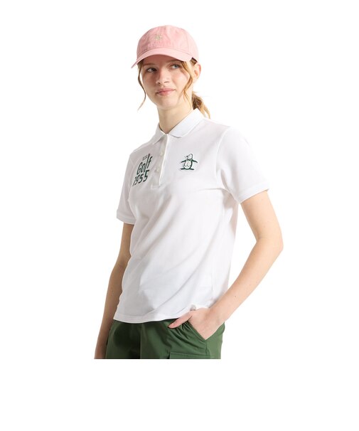 マンシング（MUNSING）ゴルフウェア マナードベア鹿の子半袖ポロシャツ MG6SHS36L WH00