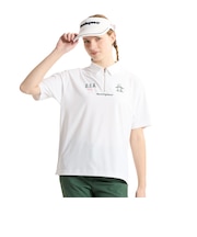 マンシング(MUNSING)ゴルフウェア オーバーサイズ半袖ポロシャツ MG6SHS38L WH00