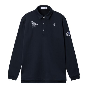 ルコックスポルティフ(lecoqsportif)ゴルフウェア 蓄熱保温 ヒートナビ 定番 長袖ポロシャツ LG5FLS05M NV00
