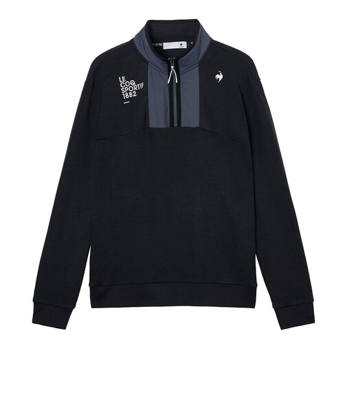 ルコックスポルティフ（lecoqsportif）ゴルフウェア 裏起毛 セーターライク 長袖ハーフジッププルオーバー LG5FSW01M NV00