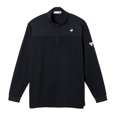 ルコックスポルティフ（lecoqsportif）ゴルフウェア 蓄熱保温 ヒートナビ ハーフジップ 長袖シャツ LG5FLS81M NV00