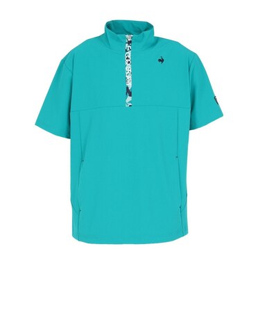 ルコックスポルティフ(lecoqsportif)ゴルフウェア アウター 半袖 ハーフジップ ウインドブルゾン LG5FWB80M GR00