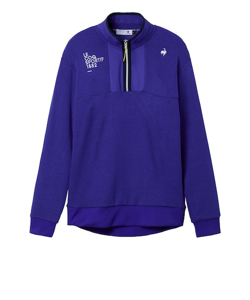 ルコックスポルティフ（lecoqsportif）ゴルフウェア 裏起毛 セーターライク 長袖ハーフジッププルオーバー LG5FSW01M BL00