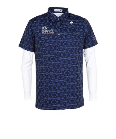 ルコックスポルティフ（lecoqsportif）ゴルフウェア インナー付半袖シャツ LG5FTZ00M NV00