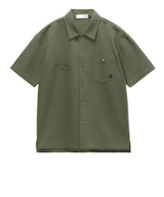 ルコックスポルティフ（lecoqsportif）ゴルフウェア サッカーストライプ半袖開襟シャツ LG6SHS84M KH00