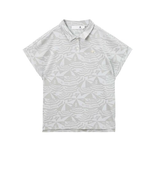 ルコックスポルティフ(lecoqsportif)ゴルフウェア ワイドシルエット総柄半袖シャツ LG6SHS04L GY00