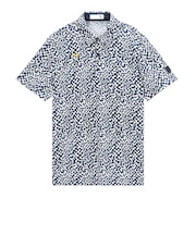 ルコックスポルティフ（lecoqsportif）ゴルフウェア ミナモ柄半袖シャツ LG6SHS08M NV00