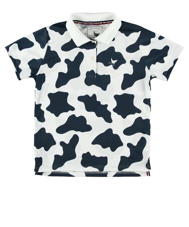 クランク（CLUNK）ゴルフウェア ウシ柄ポロ CL5RUG64 NVY