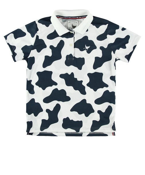 クランク（CLUNK）ゴルフウェア ウシ柄ポロ CL5RUG64 NVY