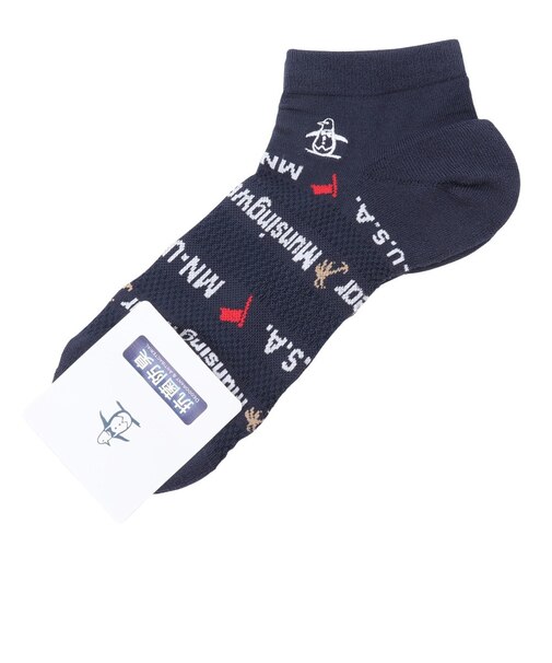 マンシング（MUNSING）アンクル丈 ロゴ柄ソックス MG6SSO14L NV00