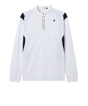 ルコックスポルティフ（lecoqsportif）ゴルフウェア ハーフジップ長袖 ハイネックシャツ LG5FLS80M WH00