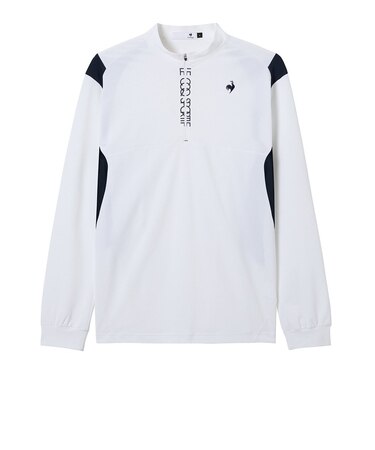 ルコックスポルティフ（lecoqsportif）ゴルフウェア ハーフジップ長袖 ハイネックシャツ LG5FLS80M WH00