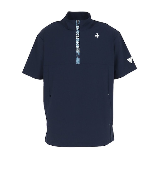 ルコックスポルティフ(lecoqsportif)ゴルフウェア アウター 半袖 ハーフジップ ウインドブルゾン LG5FWB80M NV00