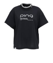 ピン（PING）モックネック ゴルフ 変形 カノコ 半袖ハイネックカットソー 622-6167300-010