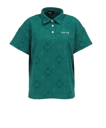 ピン（PING）ゴルフウェア Mr.PINGジャカード リラックス 半袖ポロシャツ 622-6160500-140