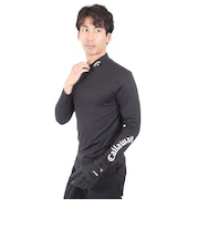 キャロウェイ（CALLAWAY）ゴルフウェア 吸汗速乾 インナー クールコア 天竺 長袖ハイネックシャツ C24932100-1010