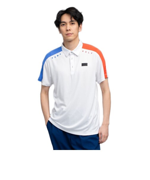 プーマ（PUMA）ゴルフウェア ゴルフ PB ジャガード 半袖 ポロシャツ 637957-03