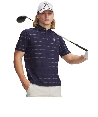 アンダーアーマー(UNDER ARMOUR)ゴルフウェア ドライブチル プリント ポロ 6009724 410