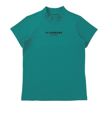 セントアンドリュース（ST.ANDREWS）モックネック レディース ゴルフ 半袖 ポップコーンジャージ ハイネック 043-6167552-140