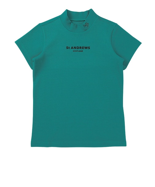 セントアンドリュース（ST.ANDREWS）モックネック レディース ゴルフ 半袖 ポップコーンジャージ ハイネック 043-6167552-140